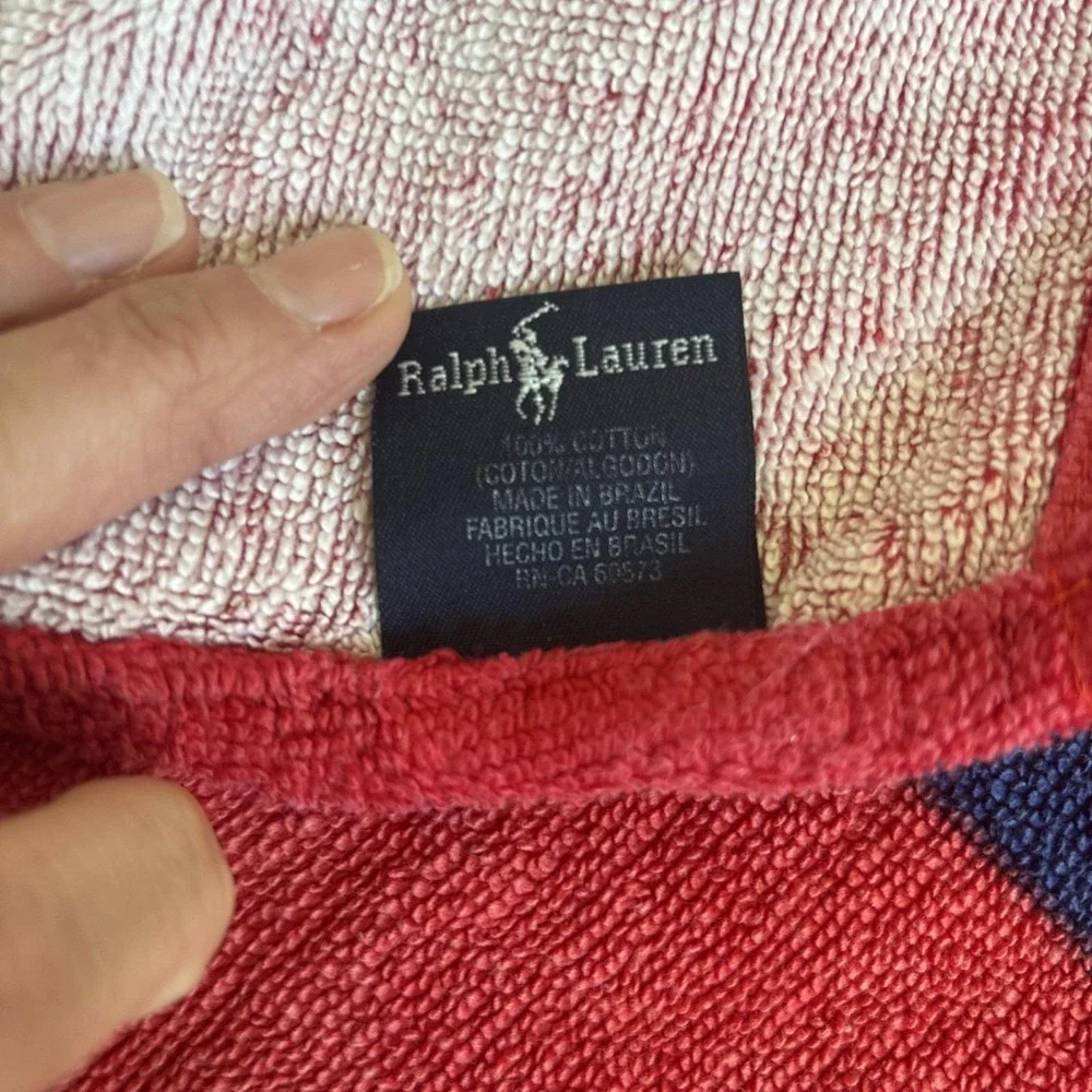 Vintage Ralph Lauren USA Polo Beach Towel 33